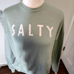 Salty sweatshirt light green size large